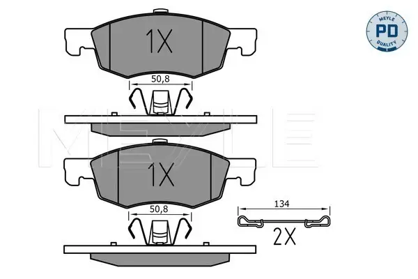 MEYLE 025 221 4317/PD - Bremsbelagsatz, Scheibenbremse - MEYLE-PD Advanced performance and design. Top-Angebot