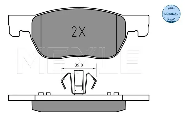 Top-Preis MEYLE 025 223 4220 - Bremsbelagsatz, Scheibenbremse - MEYLE-ORIGINAL True to OE.