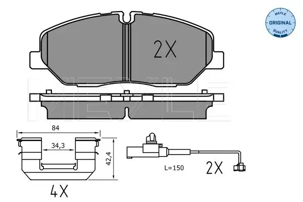 MEYLE 025 224 2020/PD - Bremsbelagsatz, Scheibenbremse - MEYLE-PD Advanced performance and design. Solange Der Vorrat Reicht
