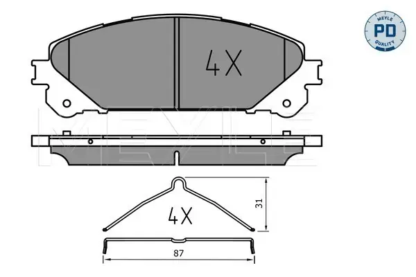 MEYLE 025 244 5218/PD - Bremsbelagsatz, Scheibenbremse - MEYLE-PD Advanced performance and design. Letzte Chance