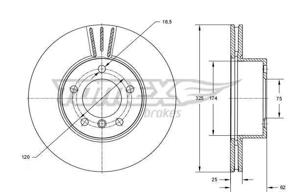 TOMEX Brakes TX 74-02 - Bremsscheibe Direkt Vom Hersteller