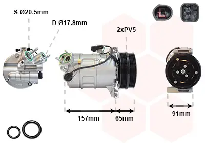 VAN WEZEL 5901K700 - Kompressor, Klimaanlage - *** IR PLUS *** Preisreduziert