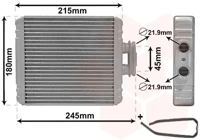 Neue Ware VAN WEZEL 76016700 - Wärmetauscher, Innenraumheizung - *** IR PLUS ***
