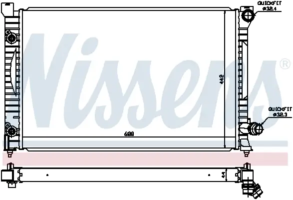 NISSENS 60424 - Kühler, Motorkühlung Super-Preis