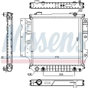 NISSENS 60993 - Kühler, Motorkühlung Garantierte Lieferung