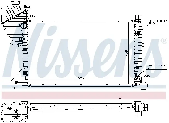 NISSENS 62597A - Kühler, Motorkühlung - ** FIRST FIT ** Nur Heute