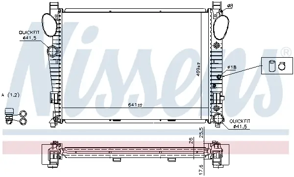 Aktuell NISSENS 62774A - Kühler, Motorkühlung - ** FIRST FIT **