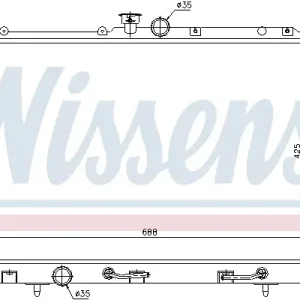 NISSENS 62893 - Kühler, Motorkühlung Echt