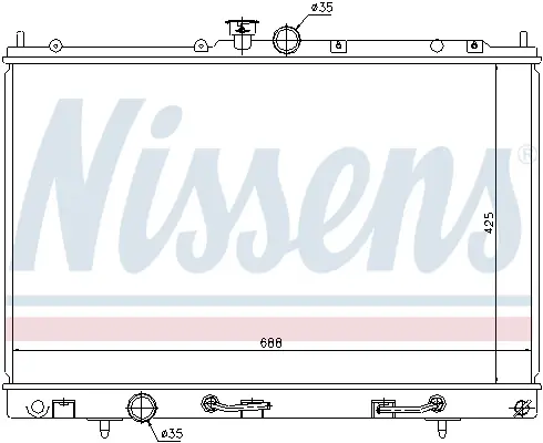 NISSENS 62893 - Kühler, Motorkühlung Echt