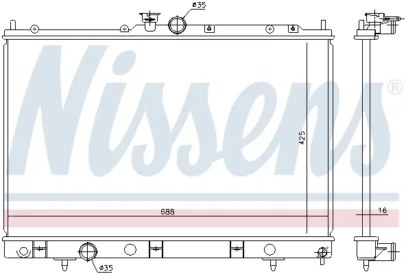 NISSENS 628964 - Kühler, Motorkühlung Neu Im Sortiment