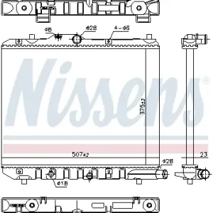 NISSENS 630708 - Kühler, Motorkühlung Garantierte Lieferung