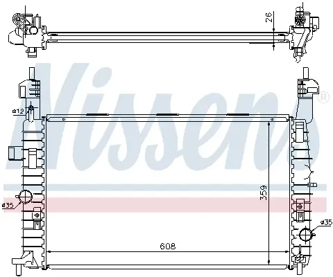 Beliebt NISSENS 63087A - Kühler, Motorkühlung