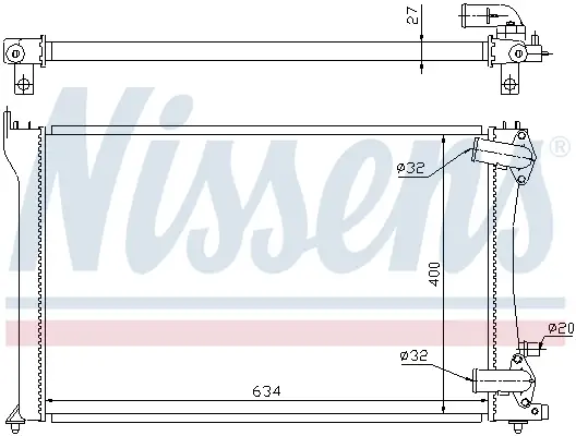 NISSENS 63701 - Kühler, Motorkühlung Echt