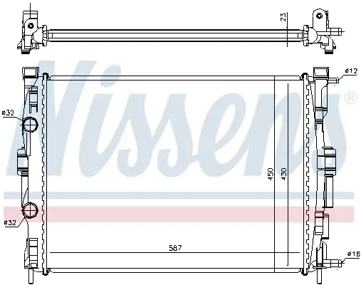 Markenware NISSENS 63764 - Kühler, Motorkühlung