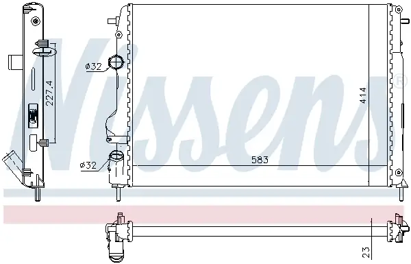 Billig NISSENS 63766 - Kühler, Motorkühlung