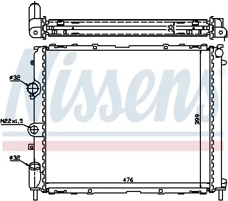 Markenware NISSENS 63855A - Kühler, Motorkühlung