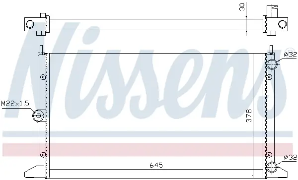 NISSENS 63991 - Kühler, Motorkühlung Rabatt