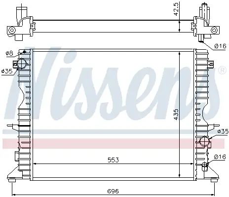 Aktuell NISSENS 64311A - Kühler, Motorkühlung - ** FIRST FIT **
