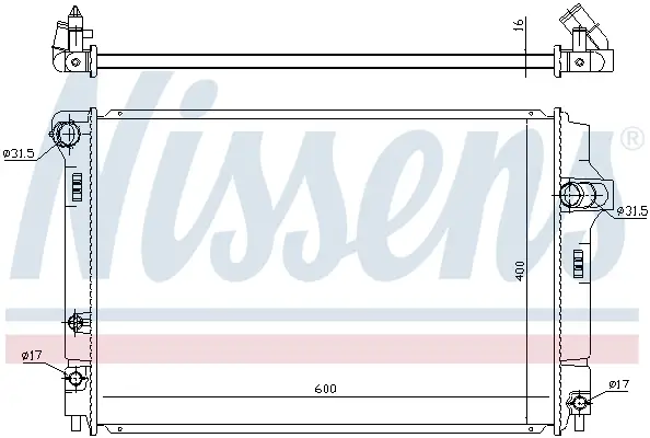 NISSENS 646873 - Kühler, Motorkühlung Aktuell