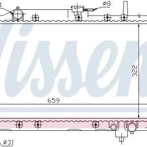 Preis Gesenkt NISSENS 64838A - Kühler, Motorkühlung - ** FIRST FIT **