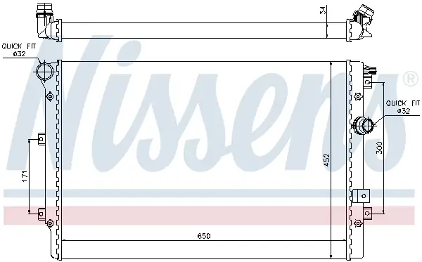 NISSENS 65015 - Kühler, Motorkühlung Heißes Angebot