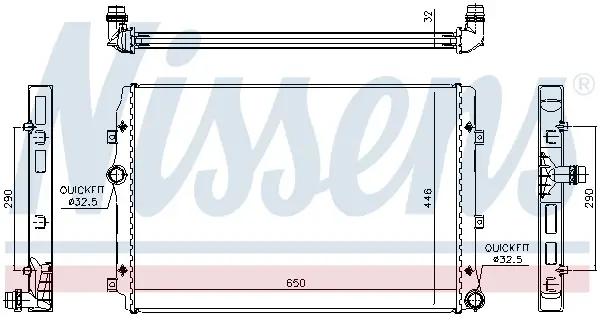 Solange Der Vorrat Reicht NISSENS 65309 - Kühler, Motorkühlung