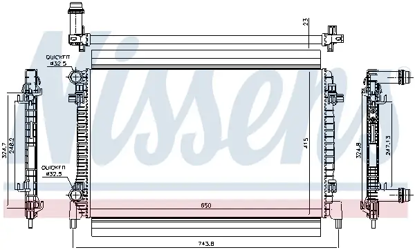 NISSENS 65327 - Kühler, Motorkühlung Bestpreis