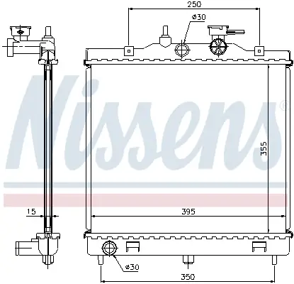 Saisonangebot NISSENS 66654 - Kühler, Motorkühlung