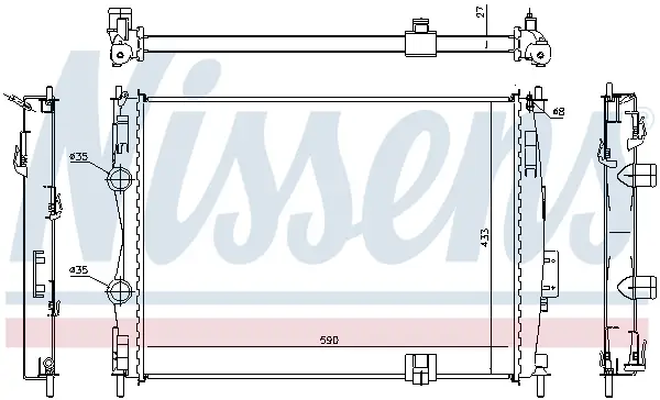 Sofort Bestellen NISSENS 67367 - Kühler, Motorkühlung
