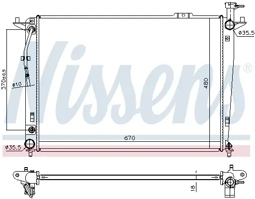 Heißes Angebot NISSENS 675035 - Kühler, Motorkühlung