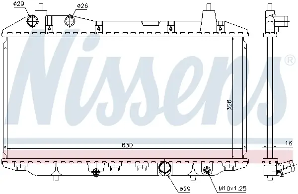 Zertifiziert NISSENS 68147 - Kühler, Motorkühlung