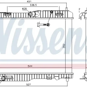 Preisknaller NISSENS 69233 - Kühler, Motorkühlung