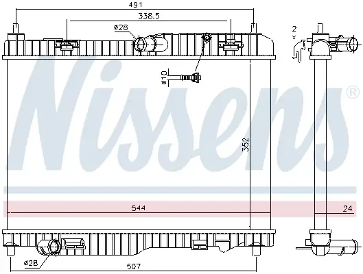 Preisknaller NISSENS 69233 - Kühler, Motorkühlung