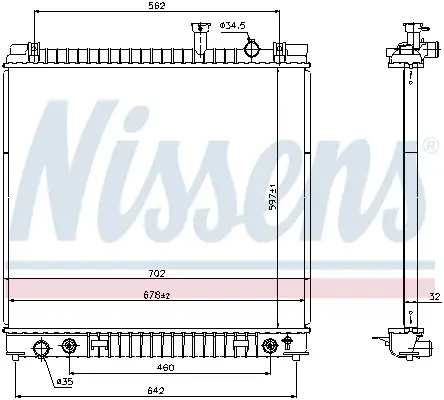 Preisknaller NISSENS 69484 - Kühler, Motorkühlung
