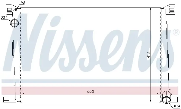 Geprüft NISSENS 69706 - Kühler, Motorkühlung