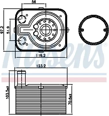 NISSENS 90655 - Ölkühler, Motoröl - ** FIRST FIT ** Super-Preis