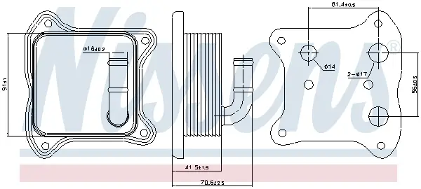 NISSENS 90680 - Ölkühler, Motoröl Knallerangebot
