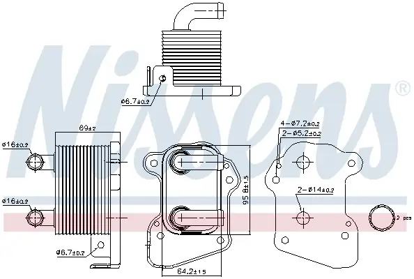 NISSENS 90978 - Ölkühler, Motoröl - ** FIRST FIT ** Markenware