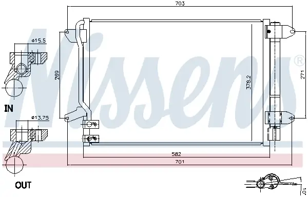 Direktkauf NISSENS 940238 - Kondensator, Klimaanlage - ** FIRST FIT **