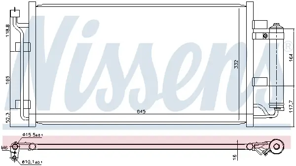 NISSENS 940582 - Kondensator, Klimaanlage Schnäppchen