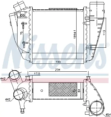 Meistverkauft NISSENS 96678 - Ladeluftkühler - ** FIRST FIT **