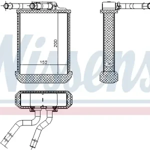 Abverkauf NISSENS 72045 - Wärmetauscher, Innenraumheizung