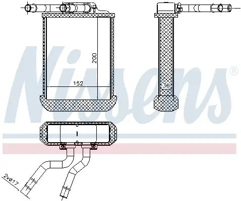 Abverkauf NISSENS 72045 - Wärmetauscher, Innenraumheizung