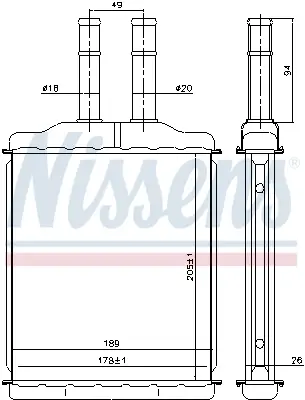 Sichere Zahlung NISSENS 76505 - Wärmetauscher, Innenraumheizung