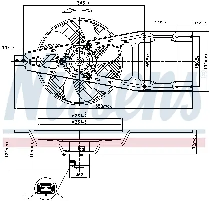 Top-Seller NISSENS 85134 - Lüfter, Motorkühlung
