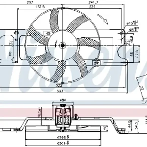 Neue Ware NISSENS 85712 - Lüfter, Motorkühlung