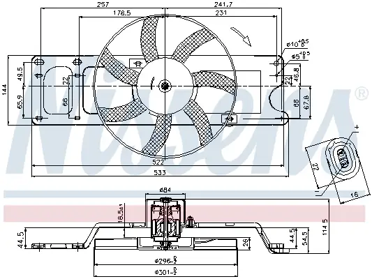 Neue Ware NISSENS 85712 - Lüfter, Motorkühlung