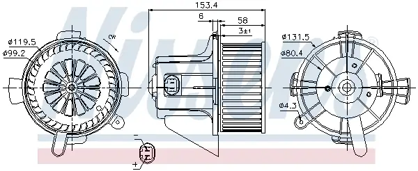 Top-Angebot NISSENS 87090 - Innenraumgebläse