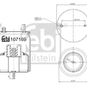 FEBI BILSTEIN 107169 - Federbalg, Luftfederung Meistverkauft