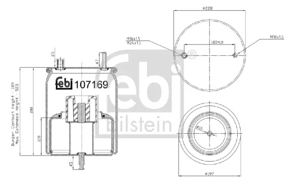 FEBI BILSTEIN 107169 - Federbalg, Luftfederung Meistverkauft